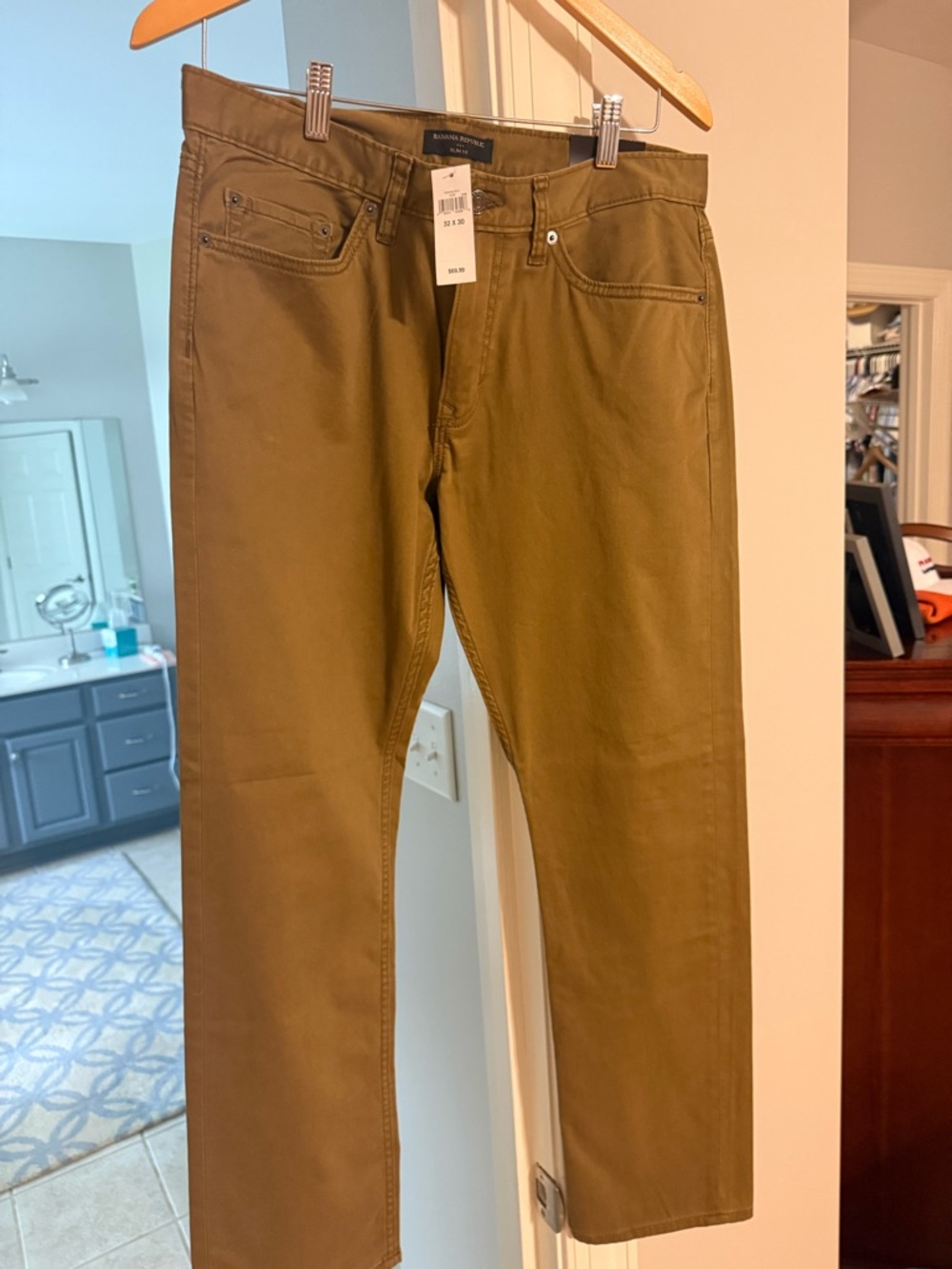 Banana Republic Mustard/Tan Straight Leg Pants